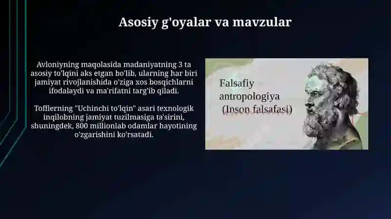 Avloniyning "Madaniyat to'lqinlari" maqolasi va E. Tofflerning "Uchinchi to'lqin" asari 4