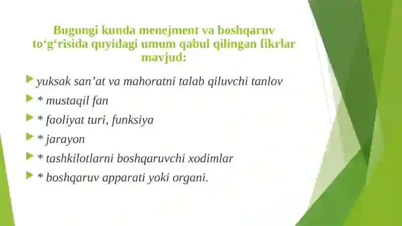 Menejmentning nazariy asoslari 4