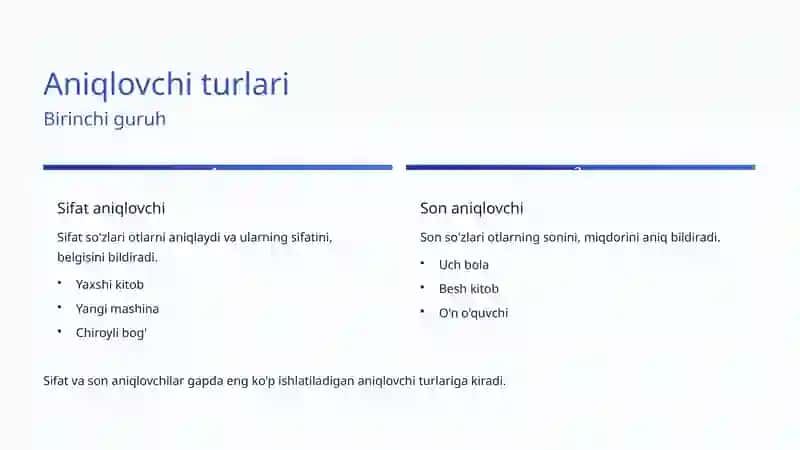 Aniqlovchi: O'zbek Tili Grammatikasining Muhim Kategoriyasi 4