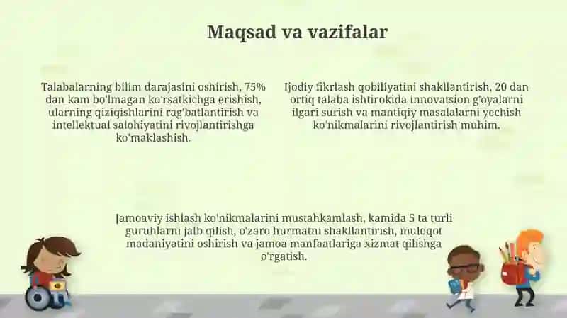 Talabalar oʻrtasida intellektual koʻrsatuvlarni tashkil etish 4