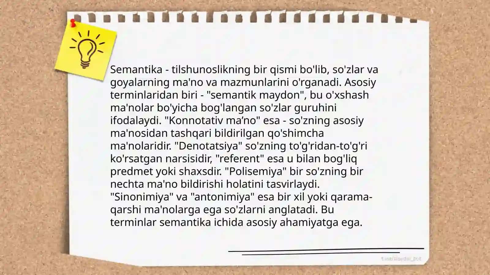 Semaning mohiyatiga ko'ra turlari 4