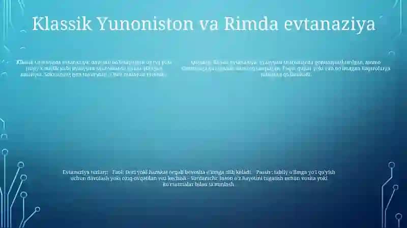 Evtanaziya Tarixi Va Uning Turlari 4