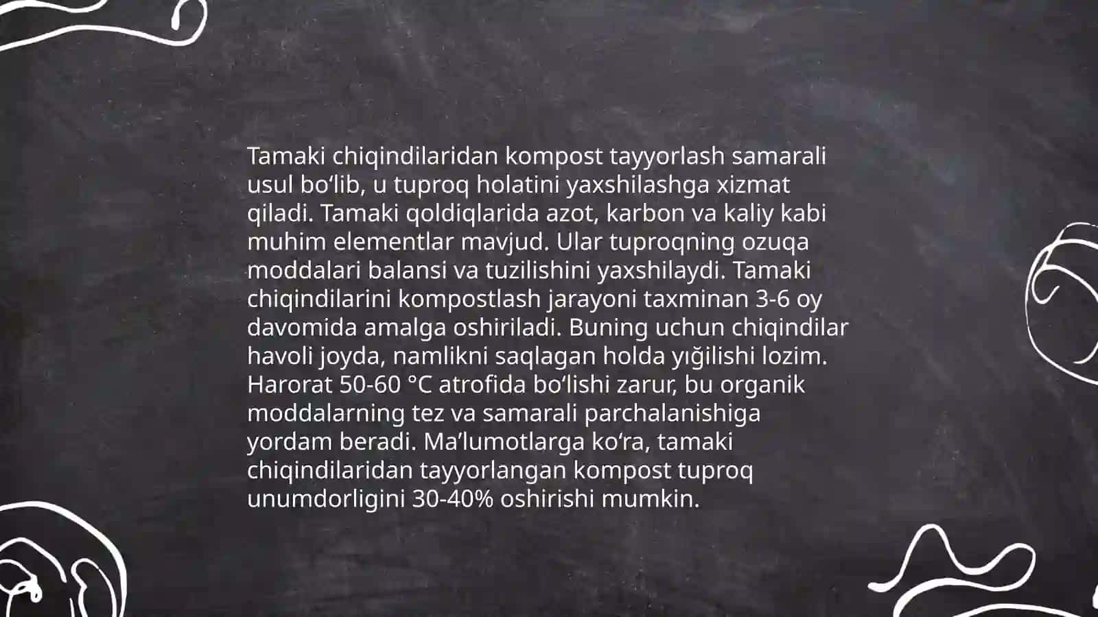 Tamaki chiqindilaridan tayyorlanadigan noan'anaviy oʻgʻitlar 4