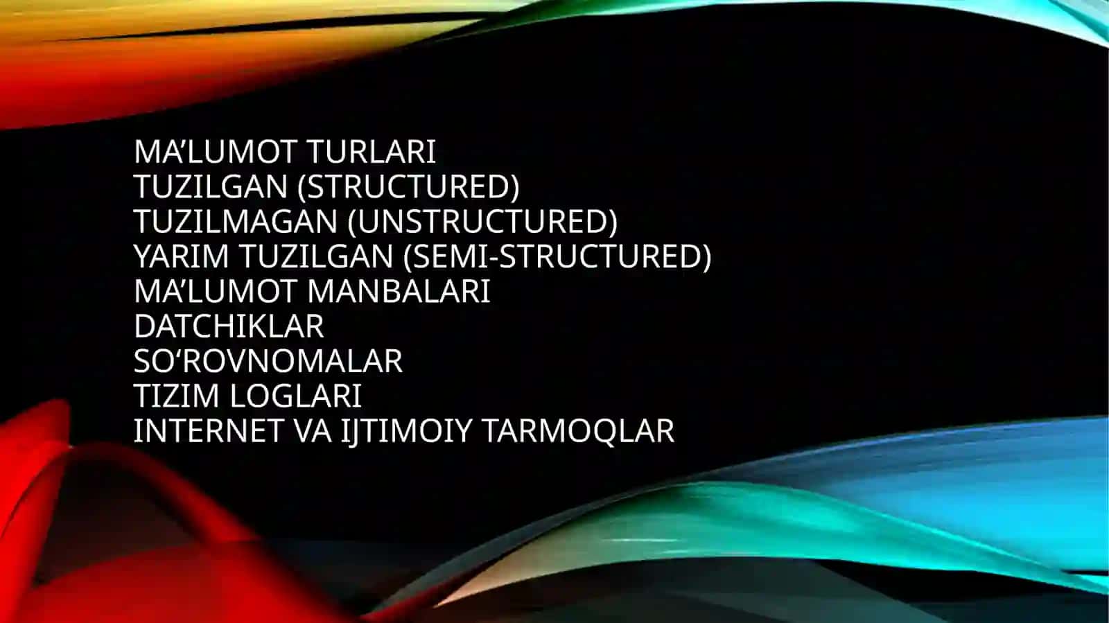 Maʼlumotlarni boshqarish 4