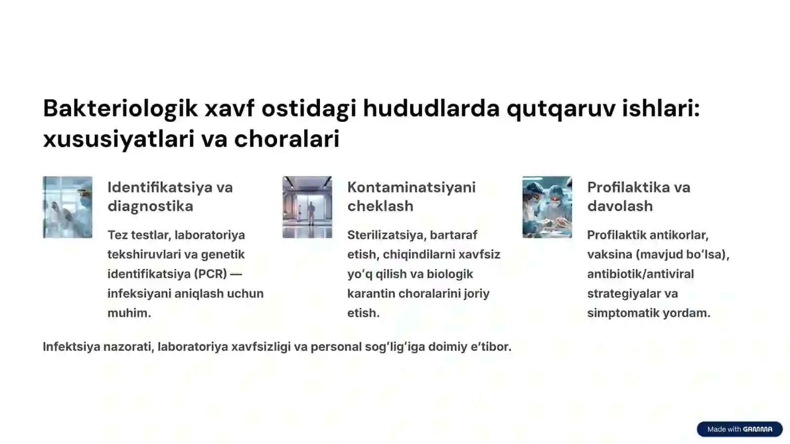 Kimyoviy, bakteriologik va aralash shikastlangan o'choqlarda qutqaruv ishlari 4