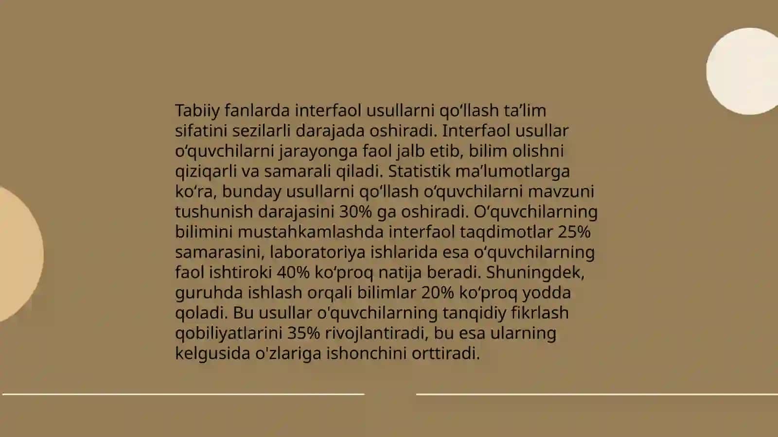 Tabiiy fanlar darslarida interfaol usullarni qo'llash 4