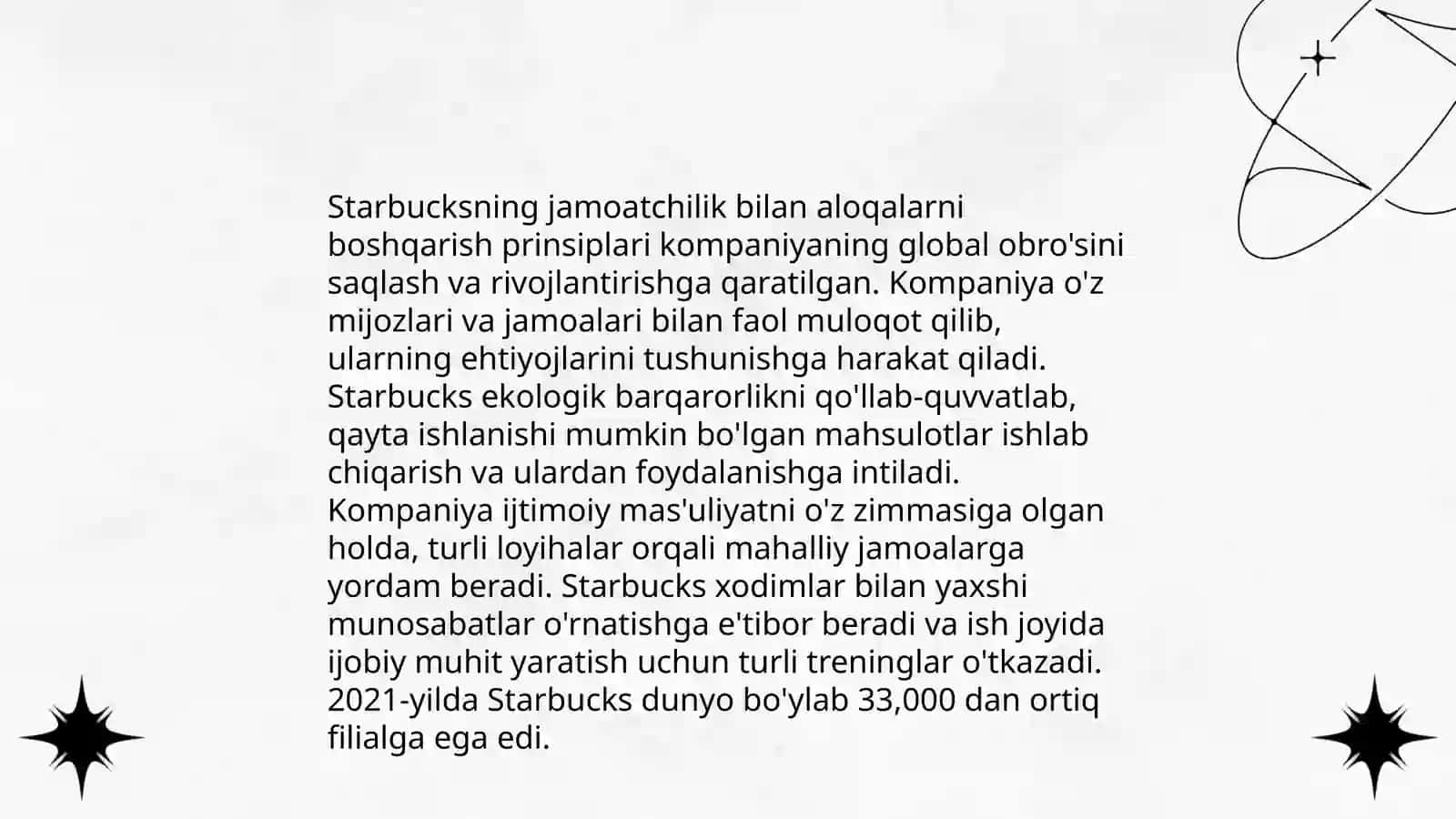 Starbucks kampaniyasining PR va CSR strategiyalari haqida 4