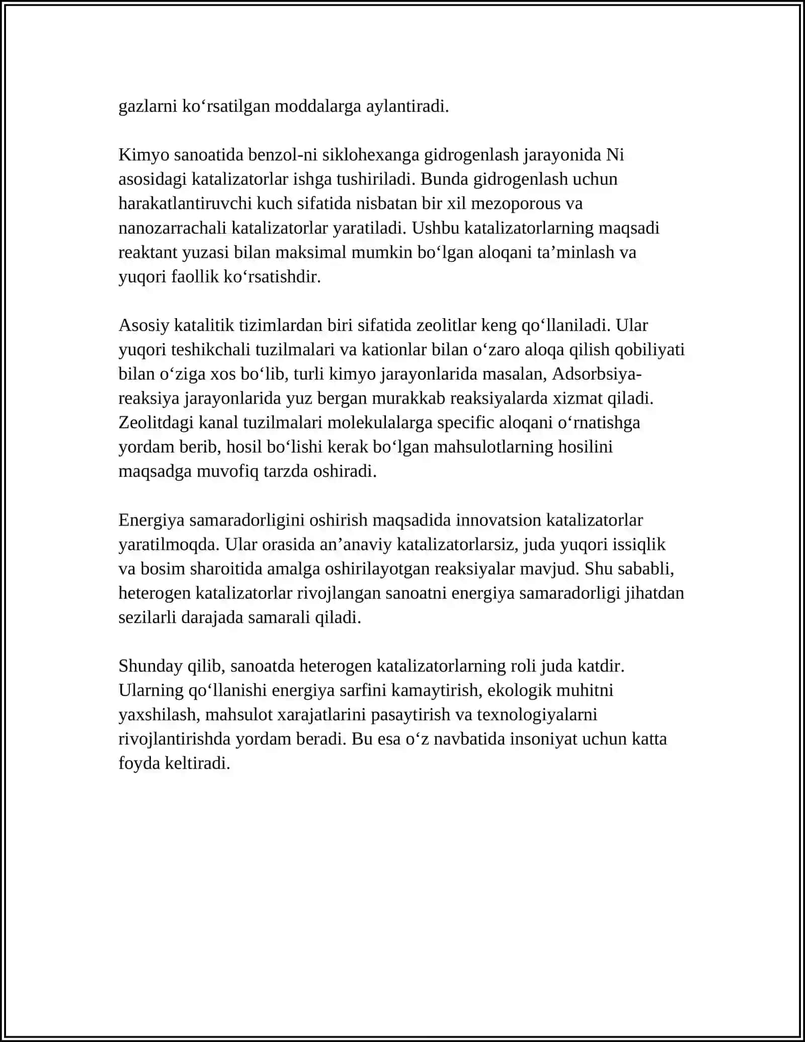 SANOATDA KATALIZATORLARNI QOʻLLANILISHI 4