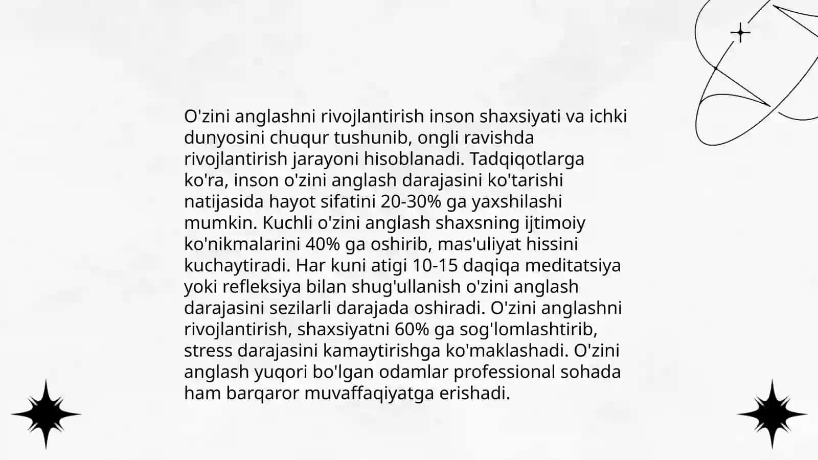 Maktab o'quvchilarining o'ziga bo'lgan ishonchini tiklash bo'yicha trening 4