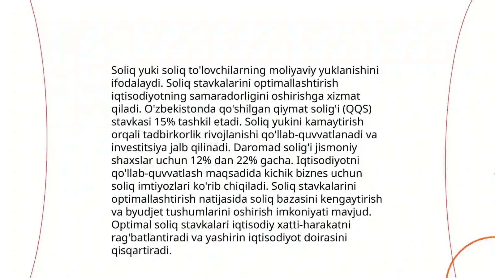 O‘ZBEKISTON RESPUBLIKASINING BYUDJET-SOLIQ SIYOSATINI TAKOMILLASHTIRISH YO‘NALISHLARI 4