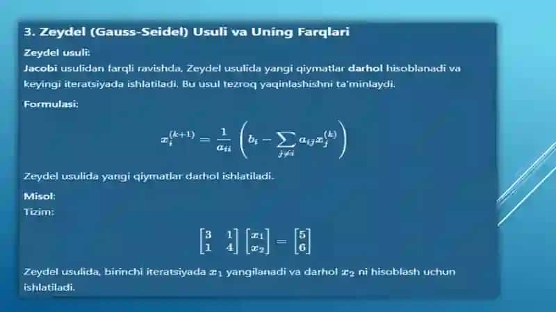 Muhandislik matematikasi fanidan 4