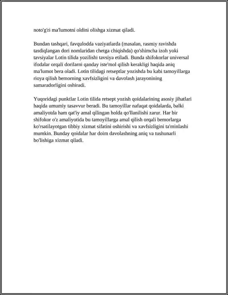 RETSEPT YOZIW QIDALARI 4