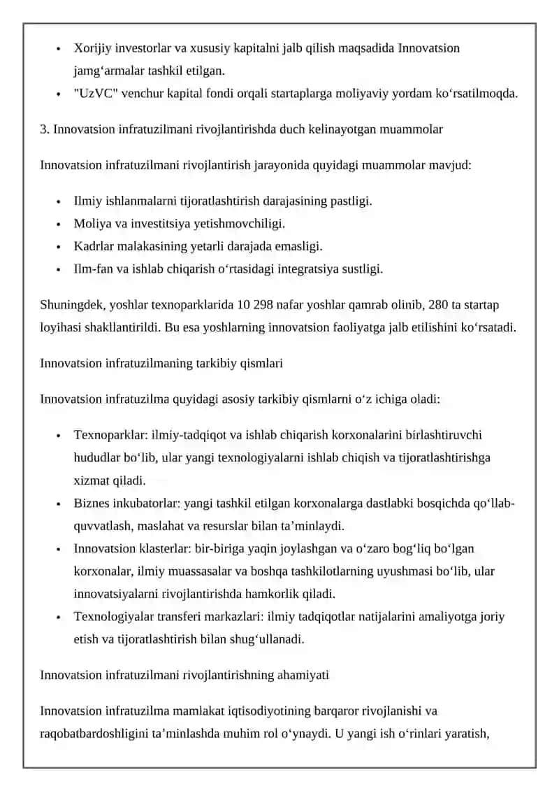 Innovatsion infratuzilma 4
