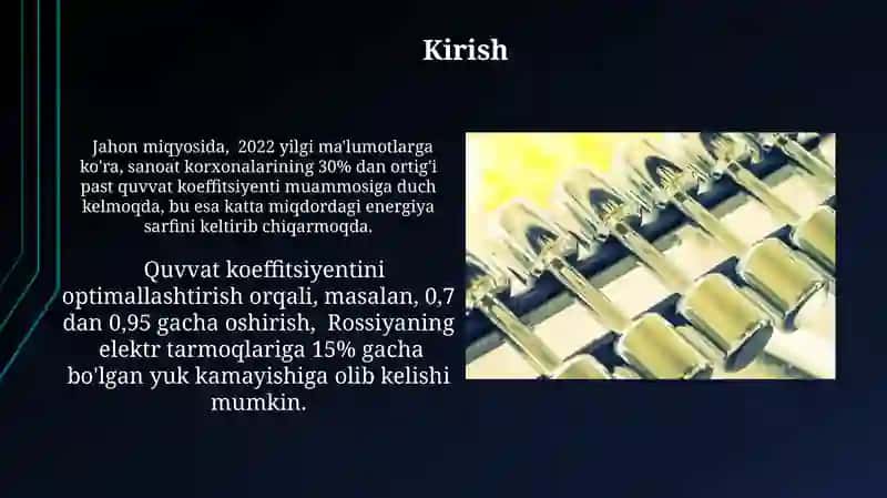 Quvvat koeffitsientini yaxshilash 4