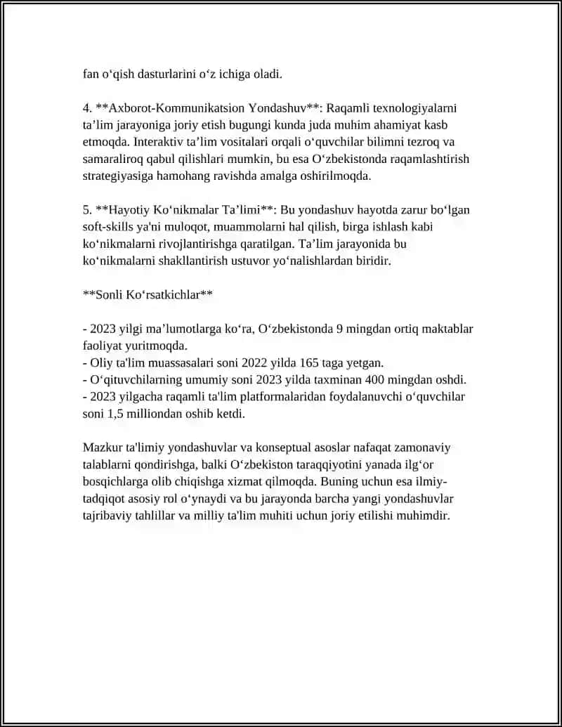 IMKONIYATI CHEKLANGAN BOLALARNI UMUMTA'LIM MAKTABLARIDA O'QITISHDA KONSEPTUAL TALABLARI 4