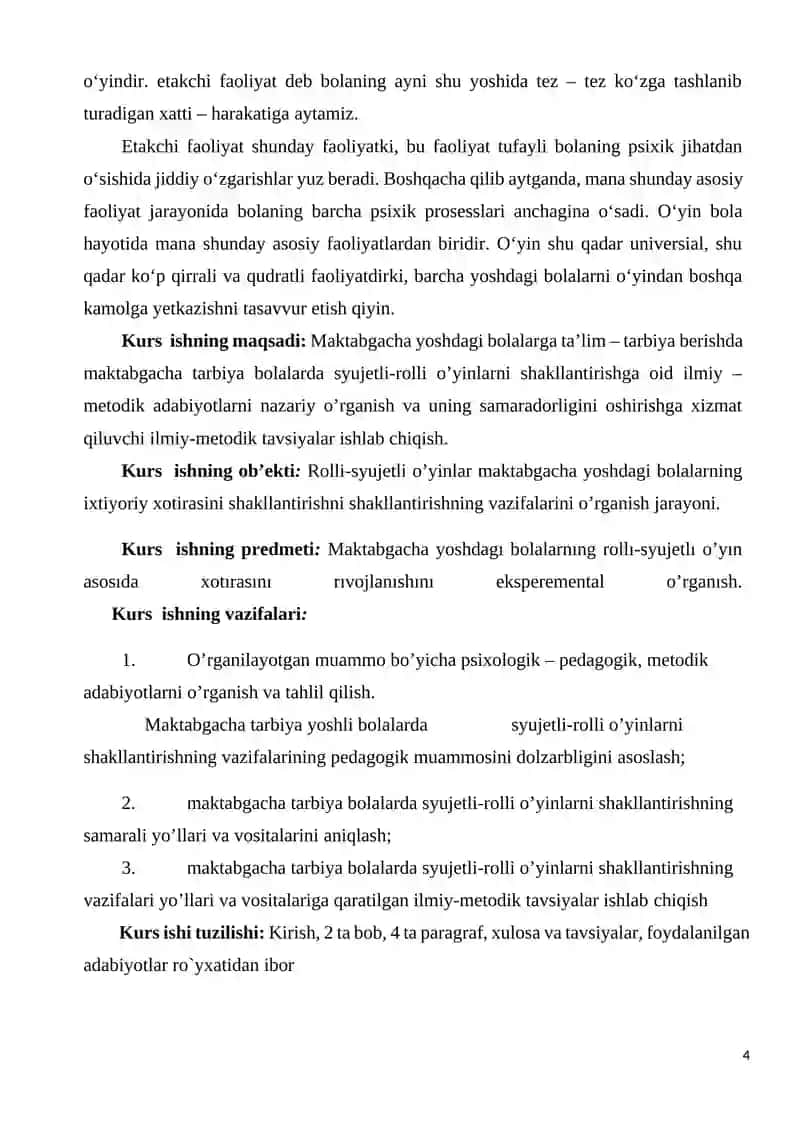 MAKTABGACHA YOSHDAGI BOLALARNING ROLLI-SYUJETLI O’YIN ASOSIDA XOTIRASINI RIVOJLANISHINI EKSPEREMENTAL O’RGANISH 4