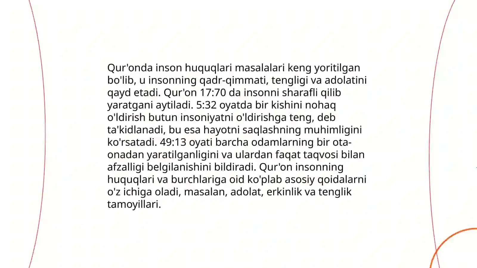 Islomda inson huquq erkinliklarini taʼminlashining oʻziga xos jihatlari 4