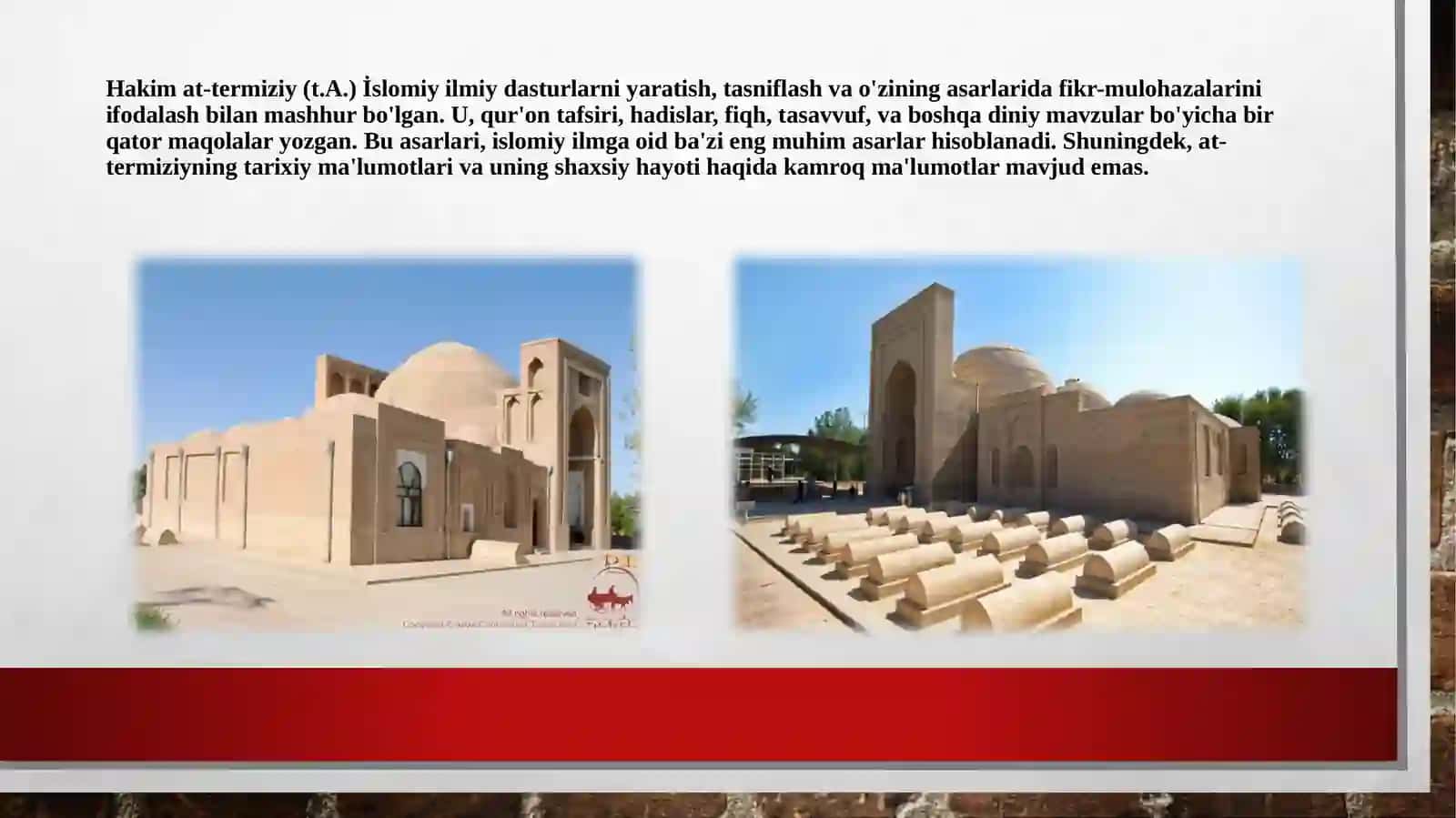 O'zbekistondagi muqaddas ziyoratgohlar:Hakim at-Termiziy majmuasi 4