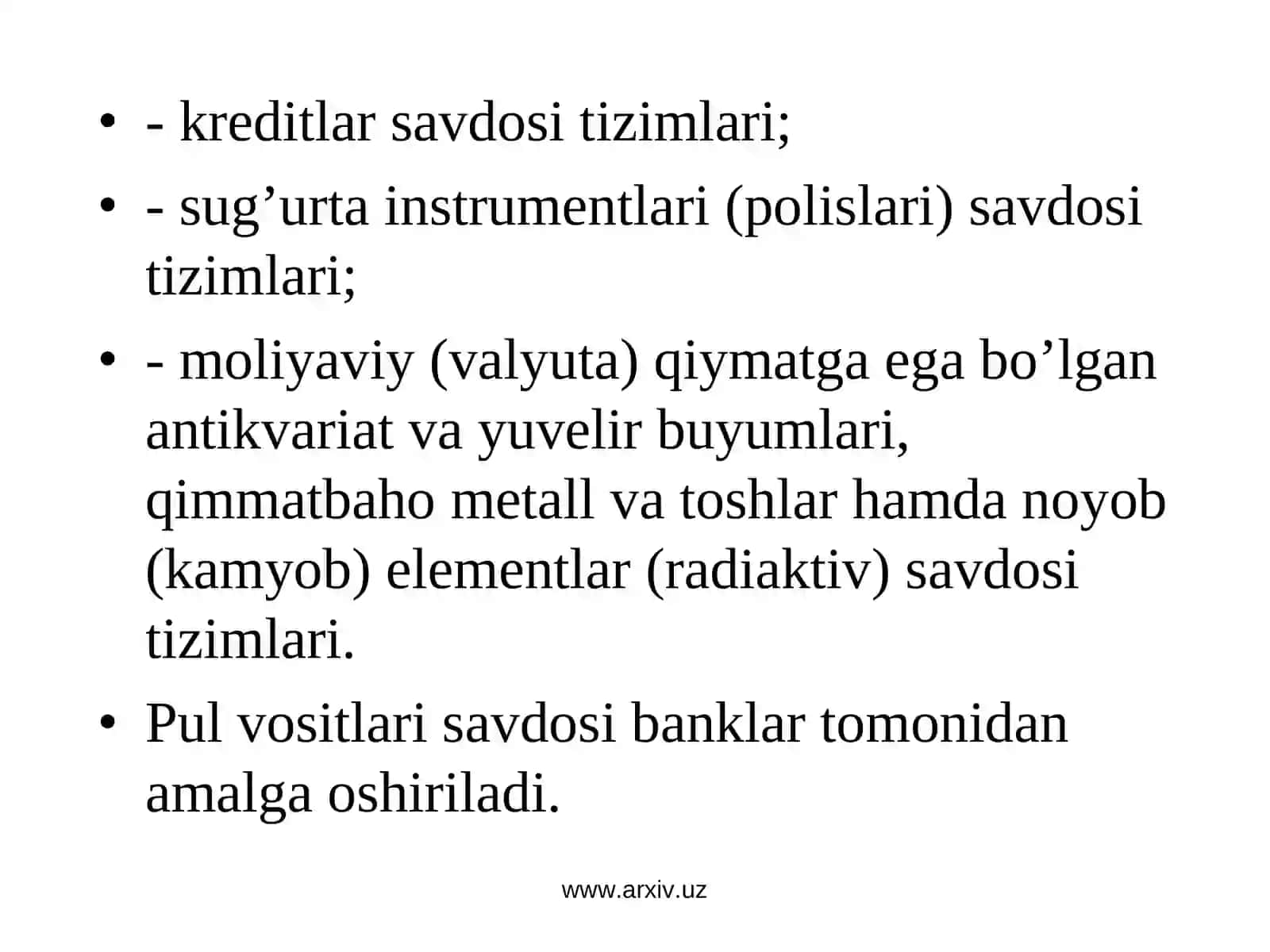 Mоliya bоzоrlarining savdo tizimlari va ularning iqtisodiyotdagi roli 4