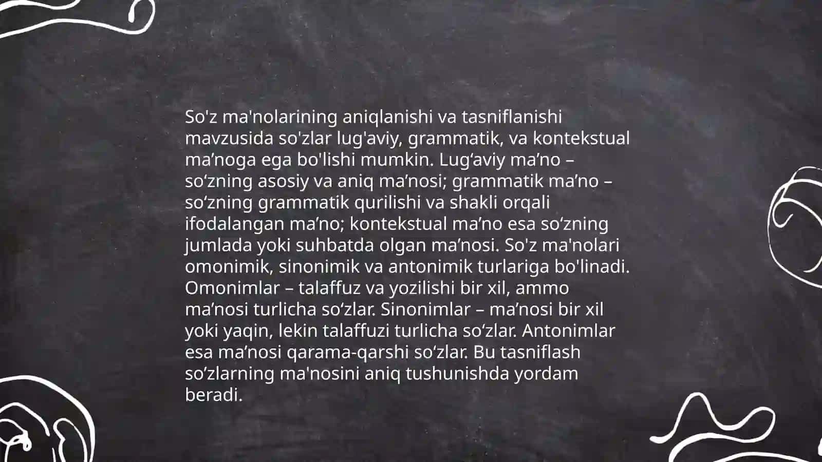 Ona tili lug'at tarkibining ma'no jihatidan tavsiflanishi 4