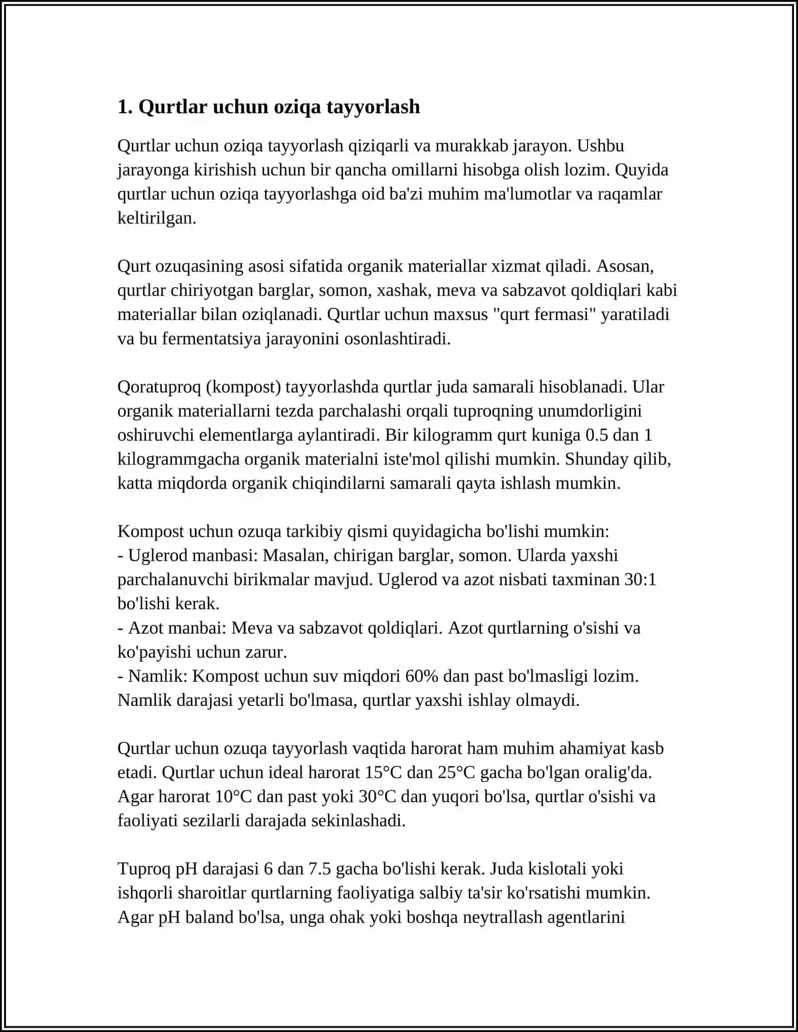 QORT BOQISHGA TAYYORGARLIK KORISH VA IPAK QURTI AGRATEXNIKASI 4