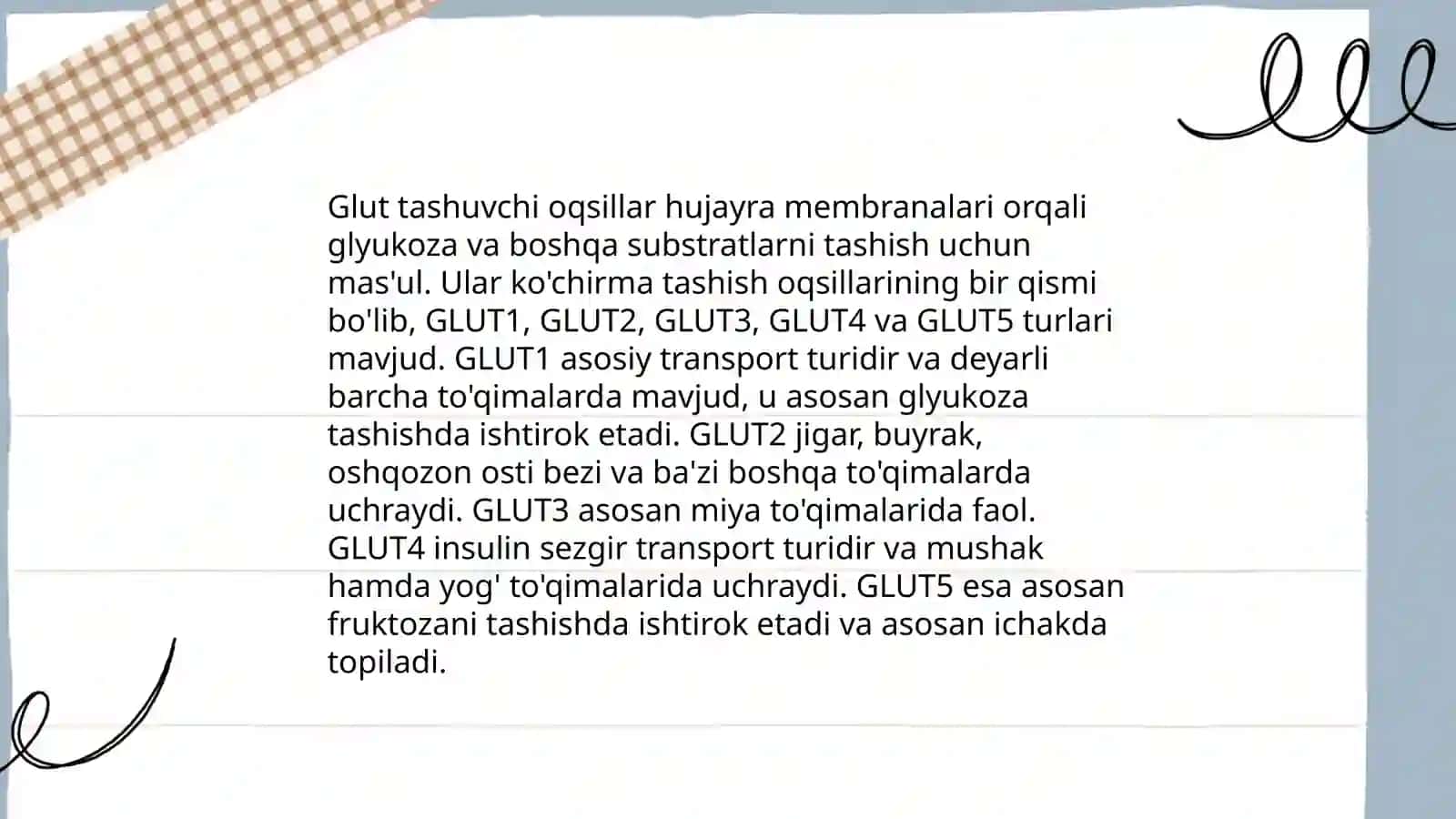 Glyukoza tashuvchilarning tuzilishi, spesifikligi, klinik ahamiyati 4