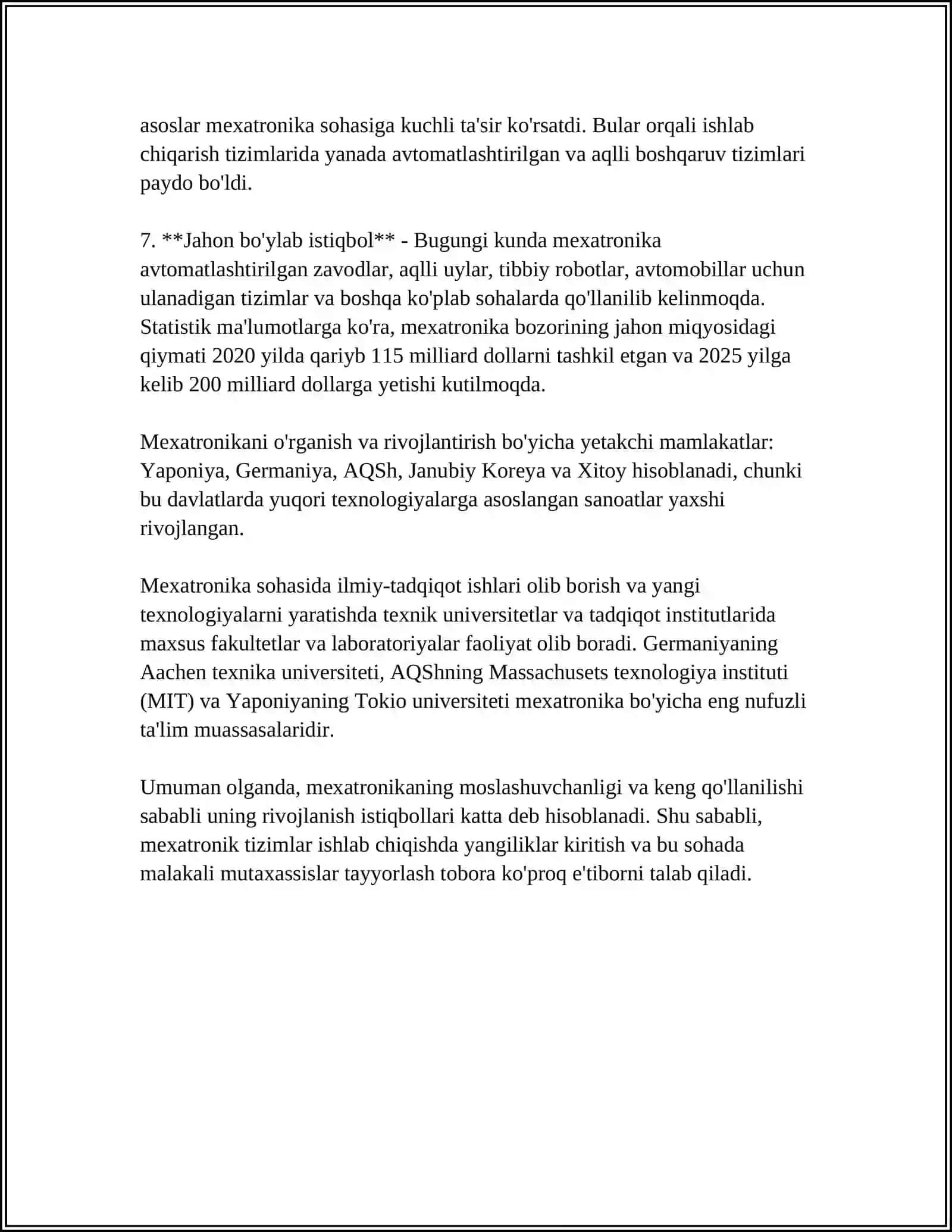 MECHATRONICS 4