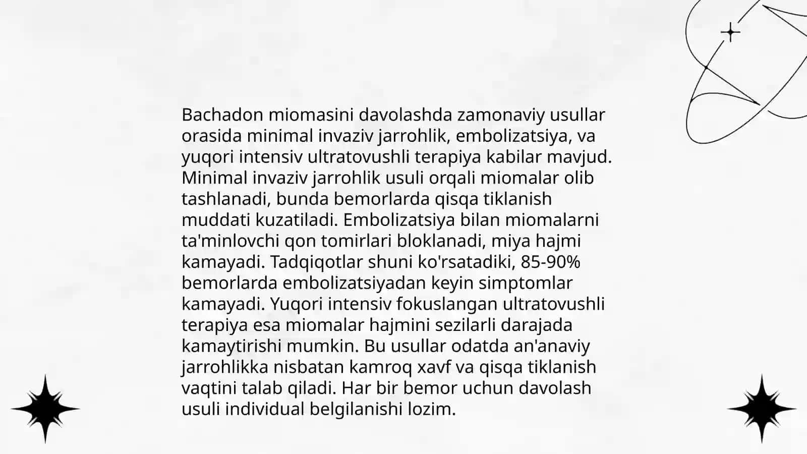 Bachadon miomasi bo'lgan ayollarning reproduktiv salomatligini saqlash va oilani rejalashtirish 4