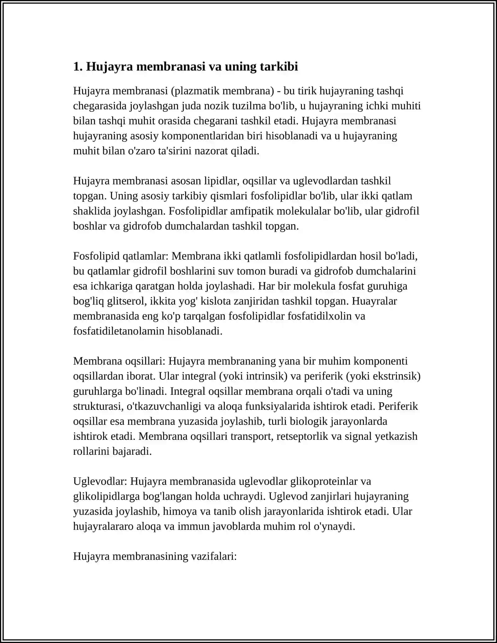 Hujayra Elementlarning Funkciyalari va Strukturasi 4