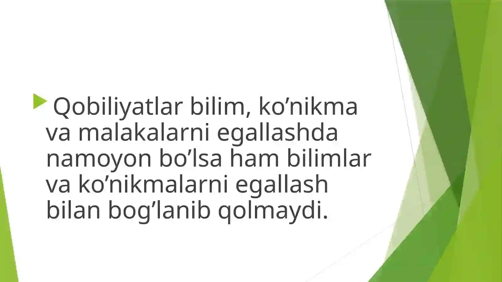 Qobiliyatning psixologik xarakteristikasi 4