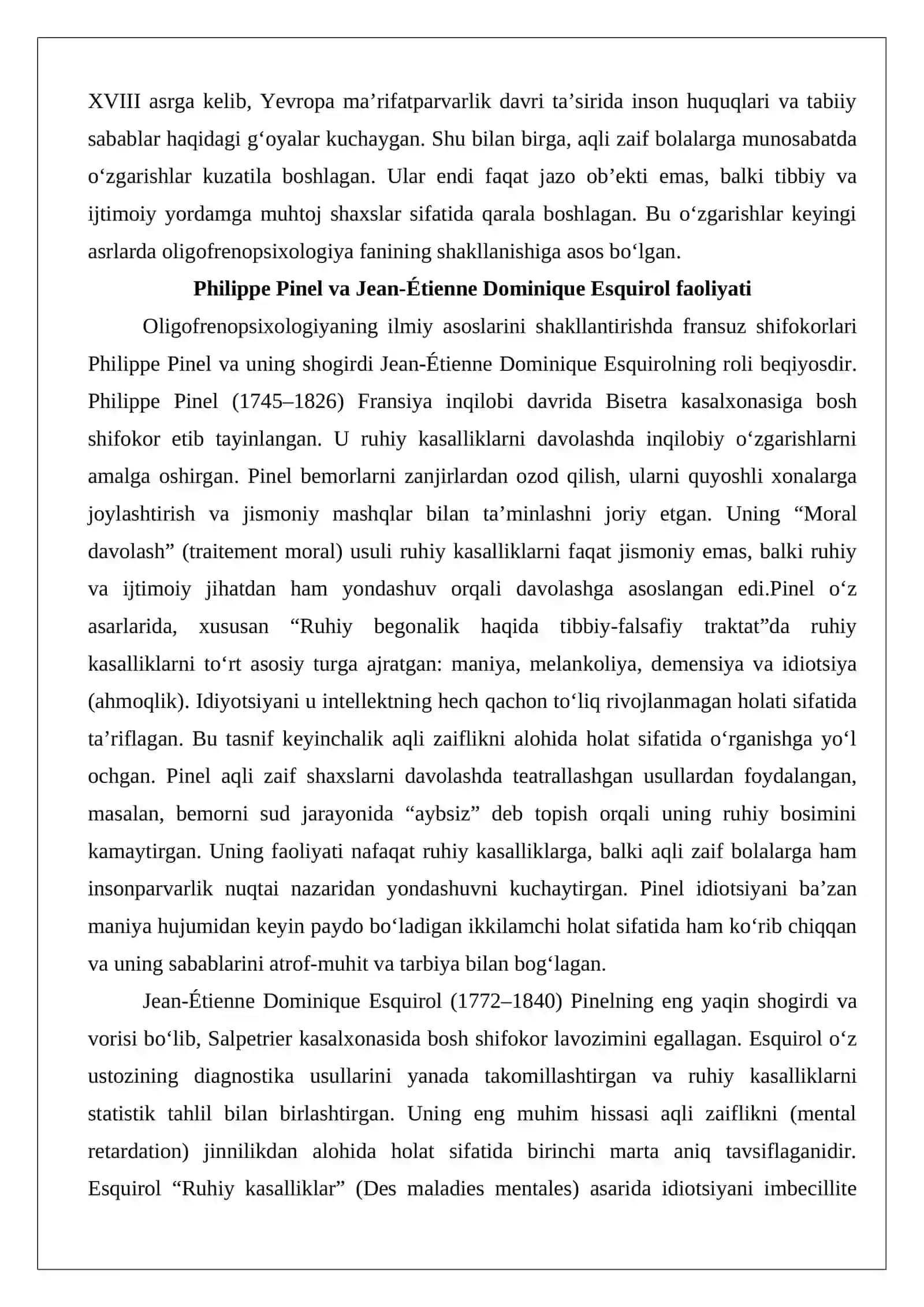 Oligofrenopsixologiya fanining rivojlanish tarixi 4