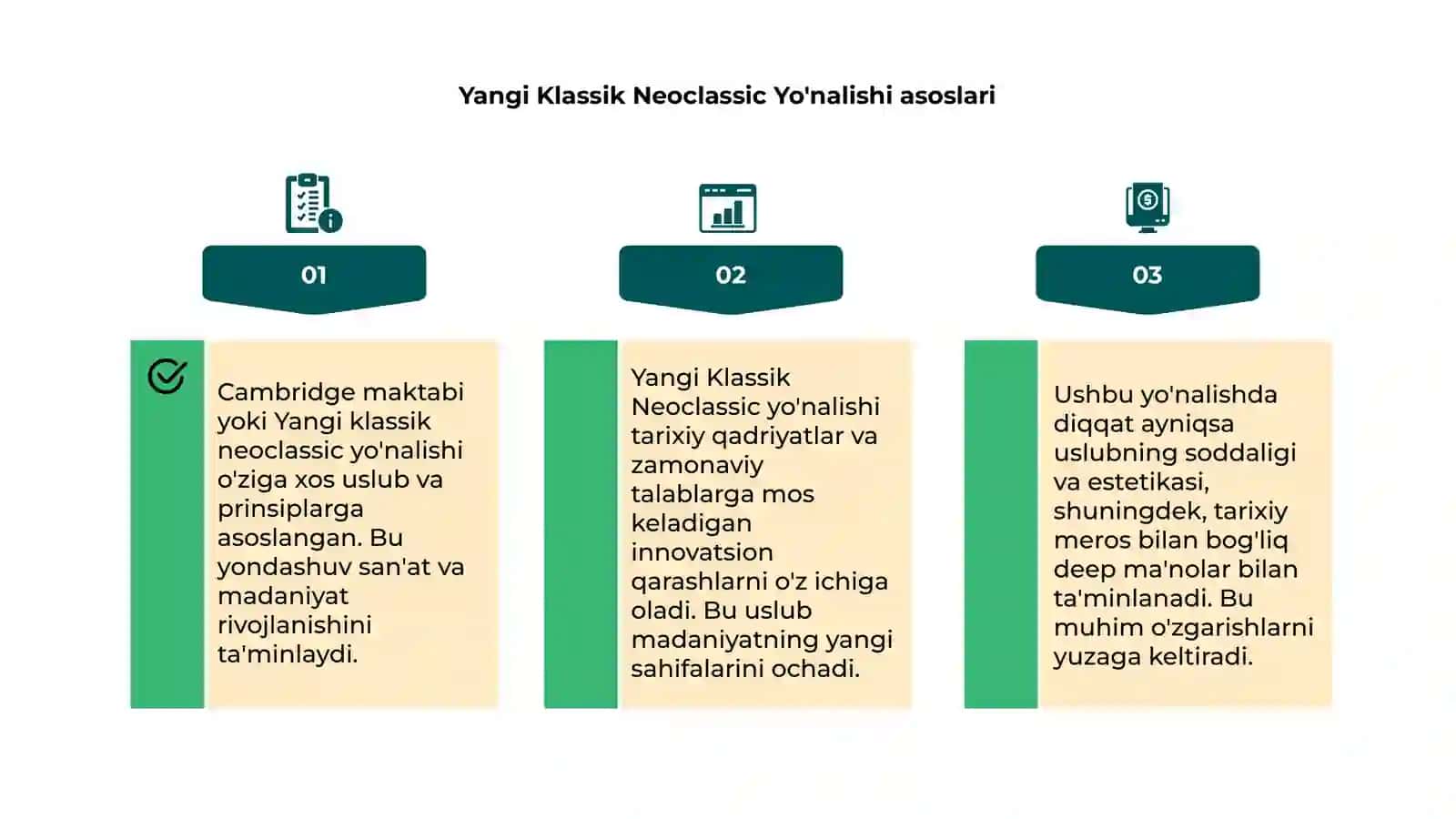Cambridge Maktabi Tarixi va Yangi Klassik Neoclassic Yo'nalishi 4