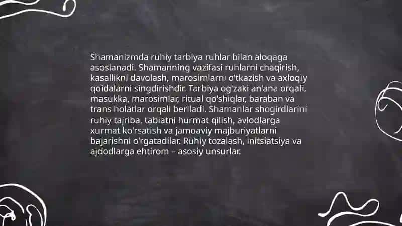 Manaviy tarbiya to'g'risidagi ilk tasavvurlar qarashlar va Ta'limotlar 4
