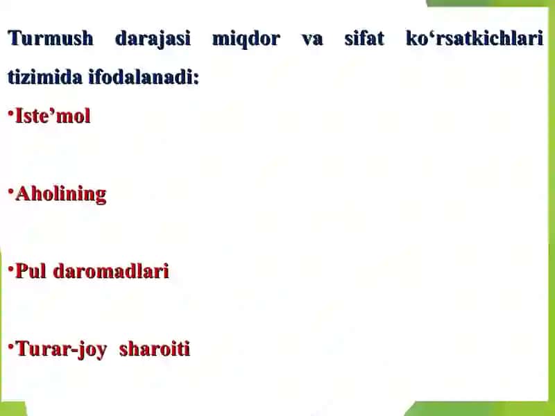 Ijtimoiy sohada baholar va subsidiyalar 4