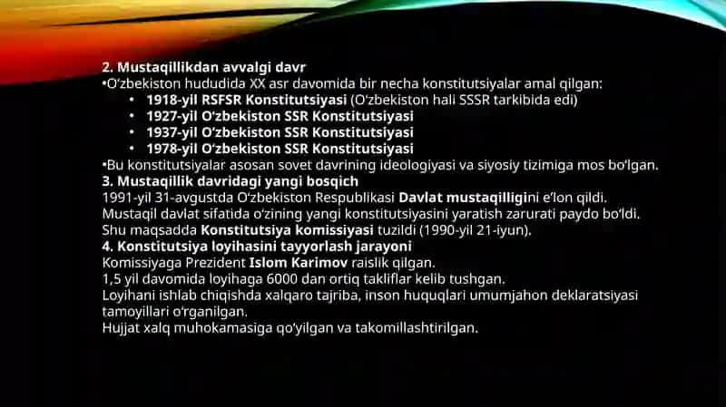 Yangi tahrirdagi konstitutsiyaning mazmun mohiyati 4