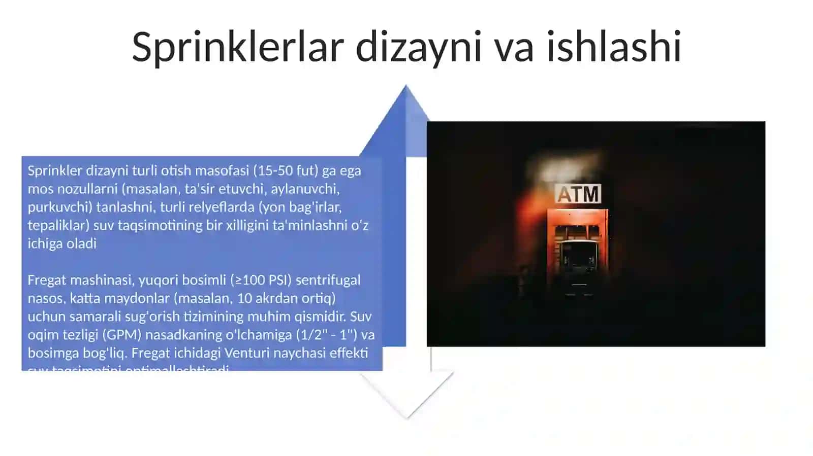 Yomgʻirlatib sugʻoradigan mashinalar.Fregat mashinasi.Venturi trubkasi 4
