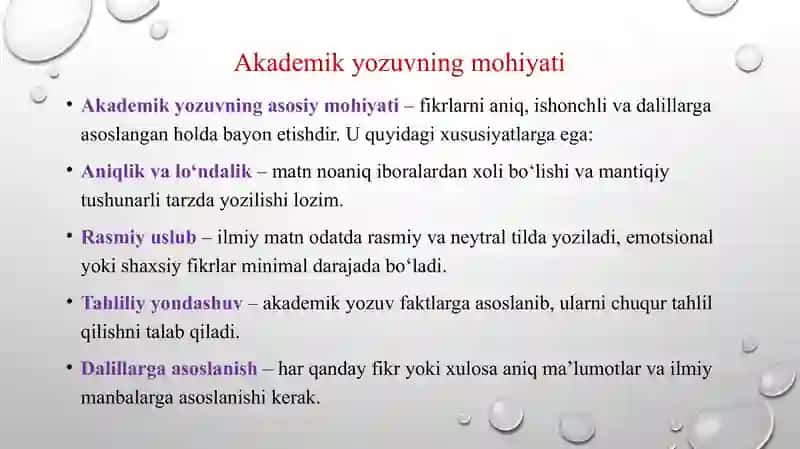 Akademik yozish mahorati. O‘quv ko‘nikmalarini shakllantirishda bilish jarayoni. Professional kompetensiyaning nazariy asoslari. Kasbiy faoliyatni shakllantirish texnologiyasi. 4