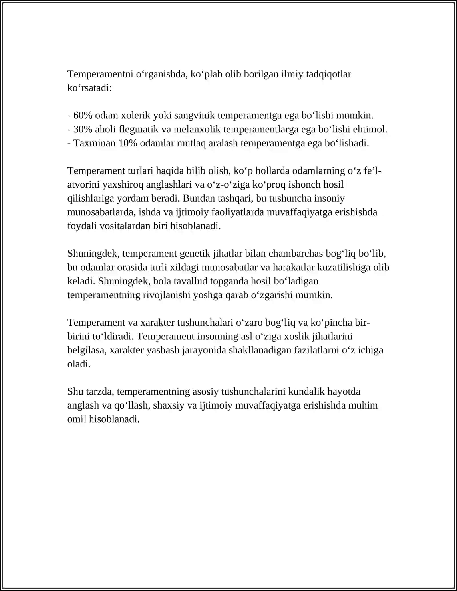 TEMPERAMENT VA UNING NAZARIYALARI 4
