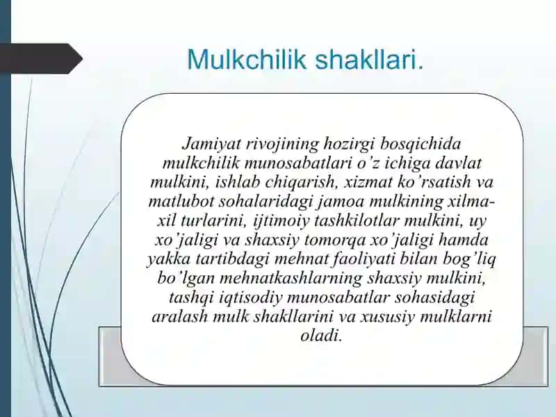 O’zbekistonda ko’p ukladli iqtisodiyotning va mulkdorlar sinfining shakllanishi 4