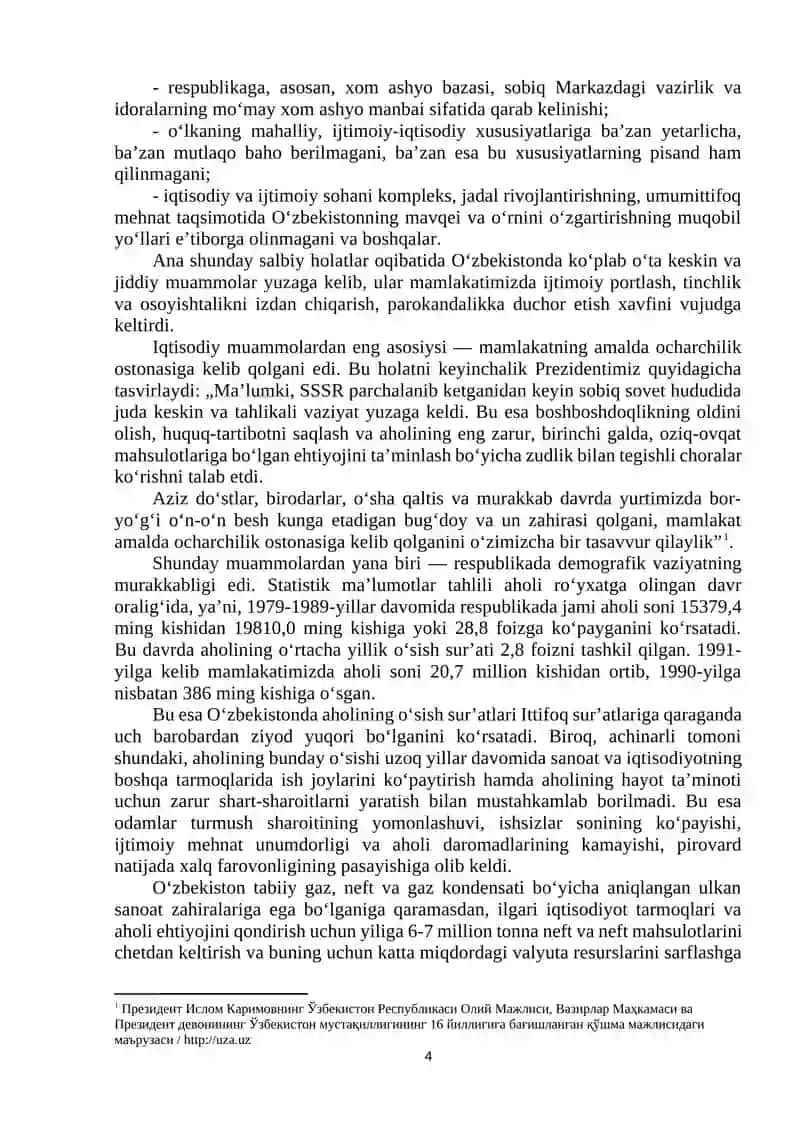 3-mavzu: Mustaqillikka erishish arafasida Oʻzbekistondagi ijtimoiy-siyosiy jarayonlar 4