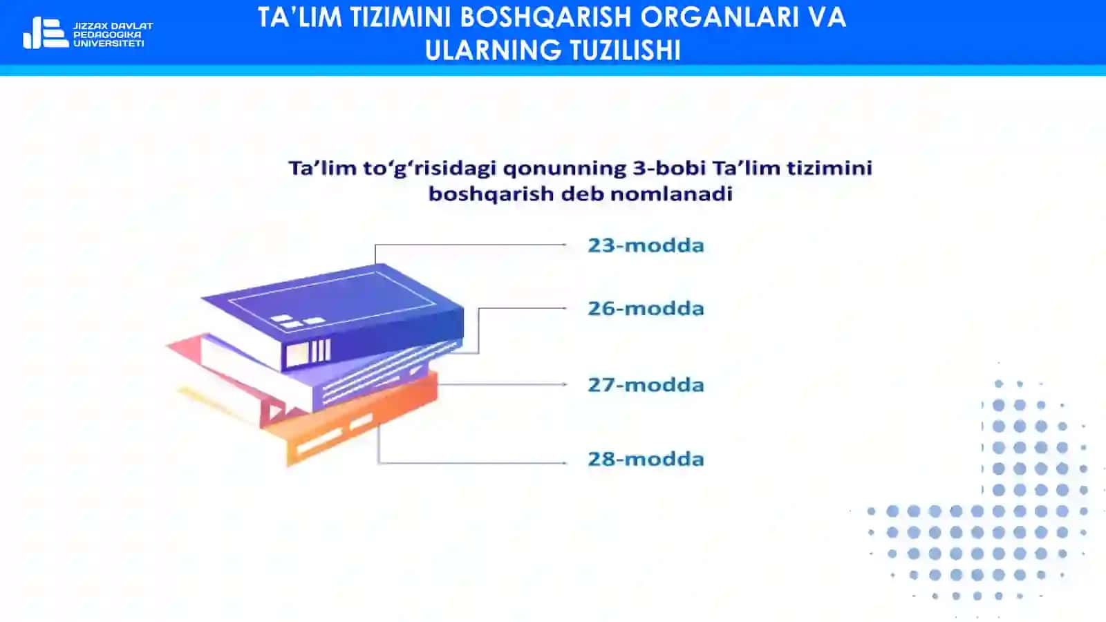 TA’LIM TIZIMINI BOSHQARISH ORGANLARI VA ULARNING TUZILISHI 4