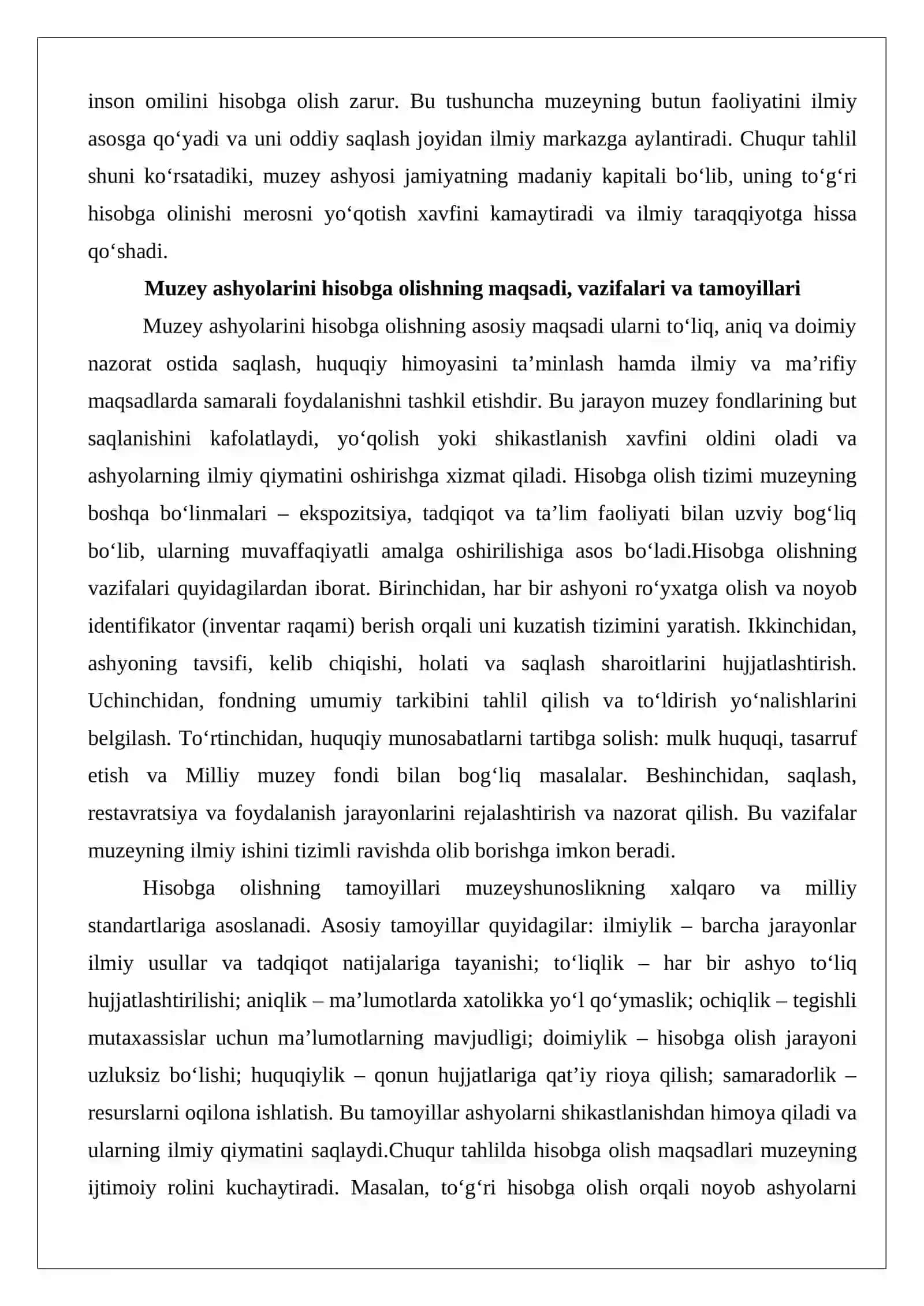 Muzey ashyolarini hisobga olish va muzey fondlarini saqlash 4