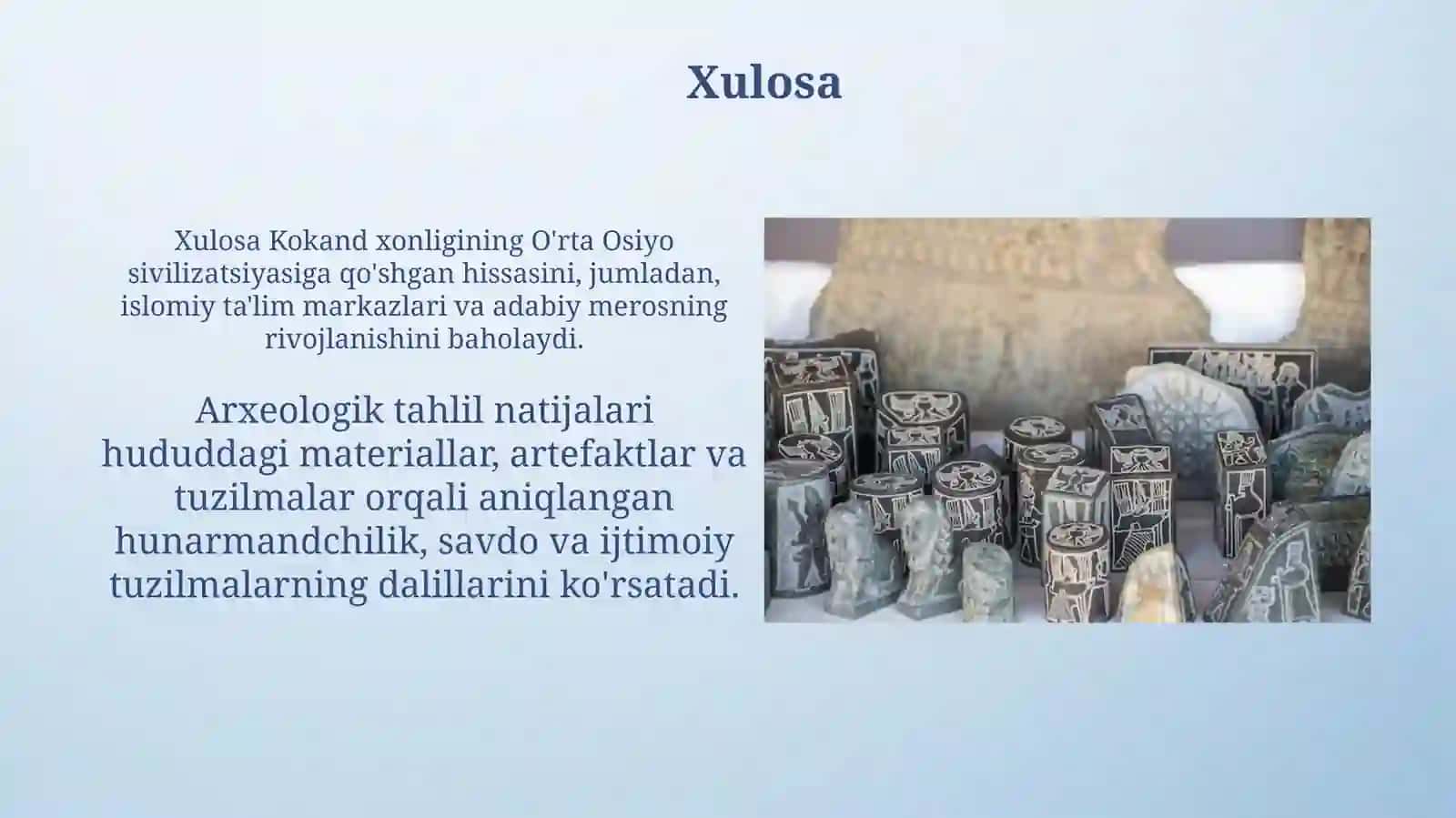 Qo'qon xonligi arxeologik jihatdan tahlil 4
