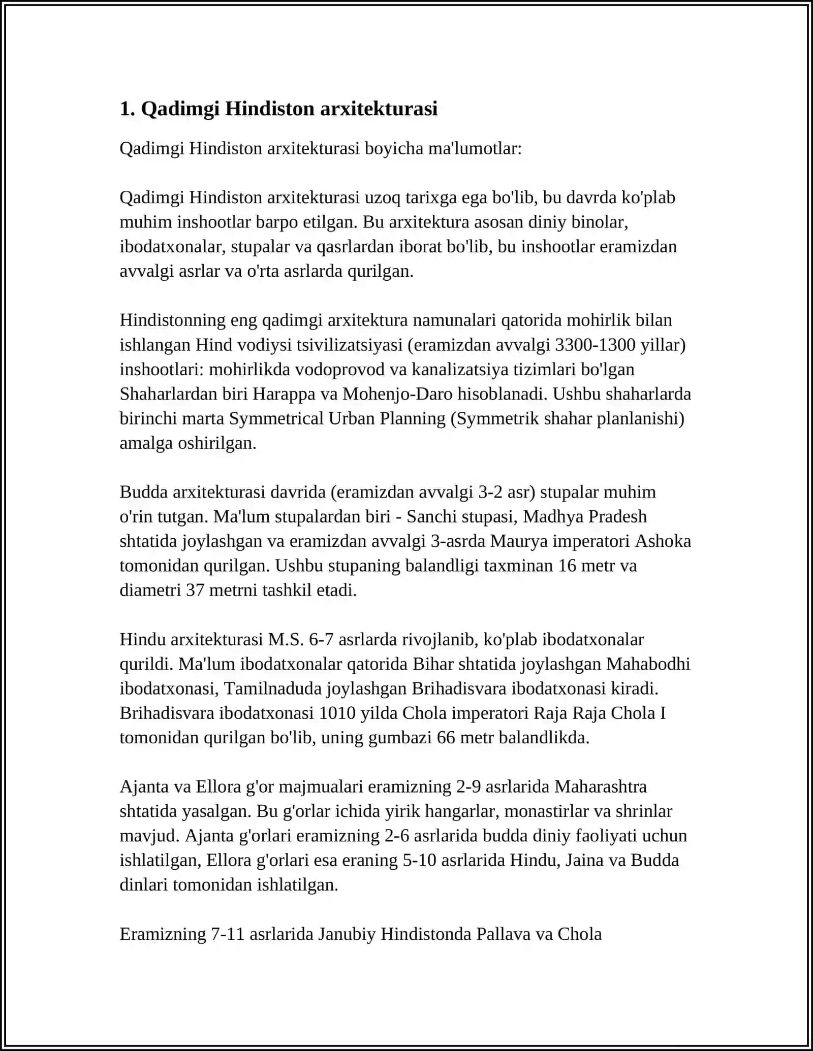 QADIMGI HINDISTON VA QADIMGI XITOY SAN'ATI 4