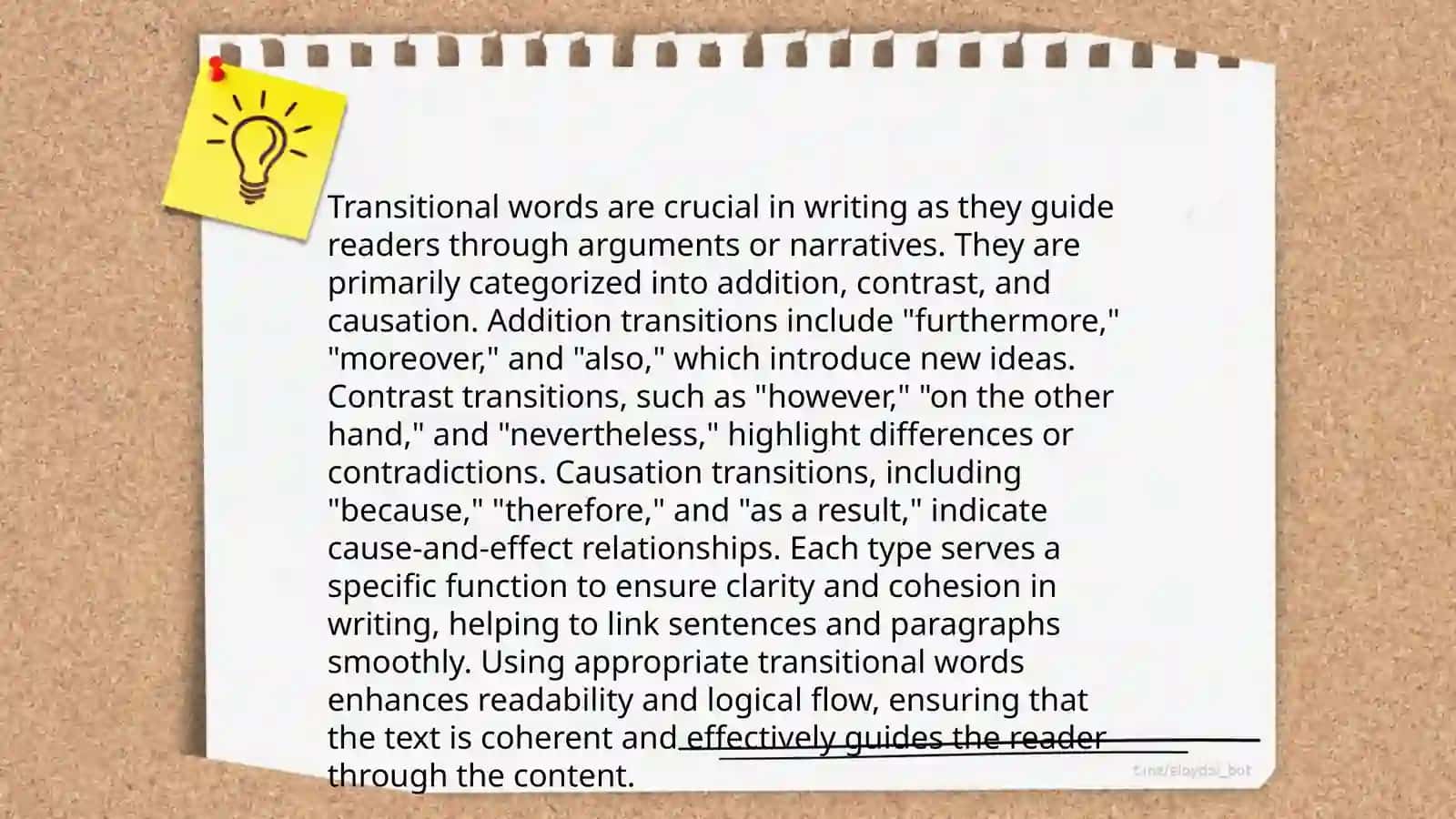Connectors and transitional words 4
