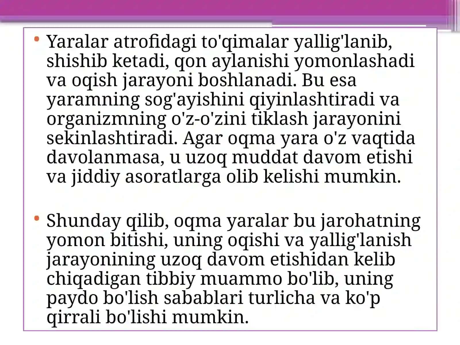 Oqmayaralarni bartarafqilish usullari 4