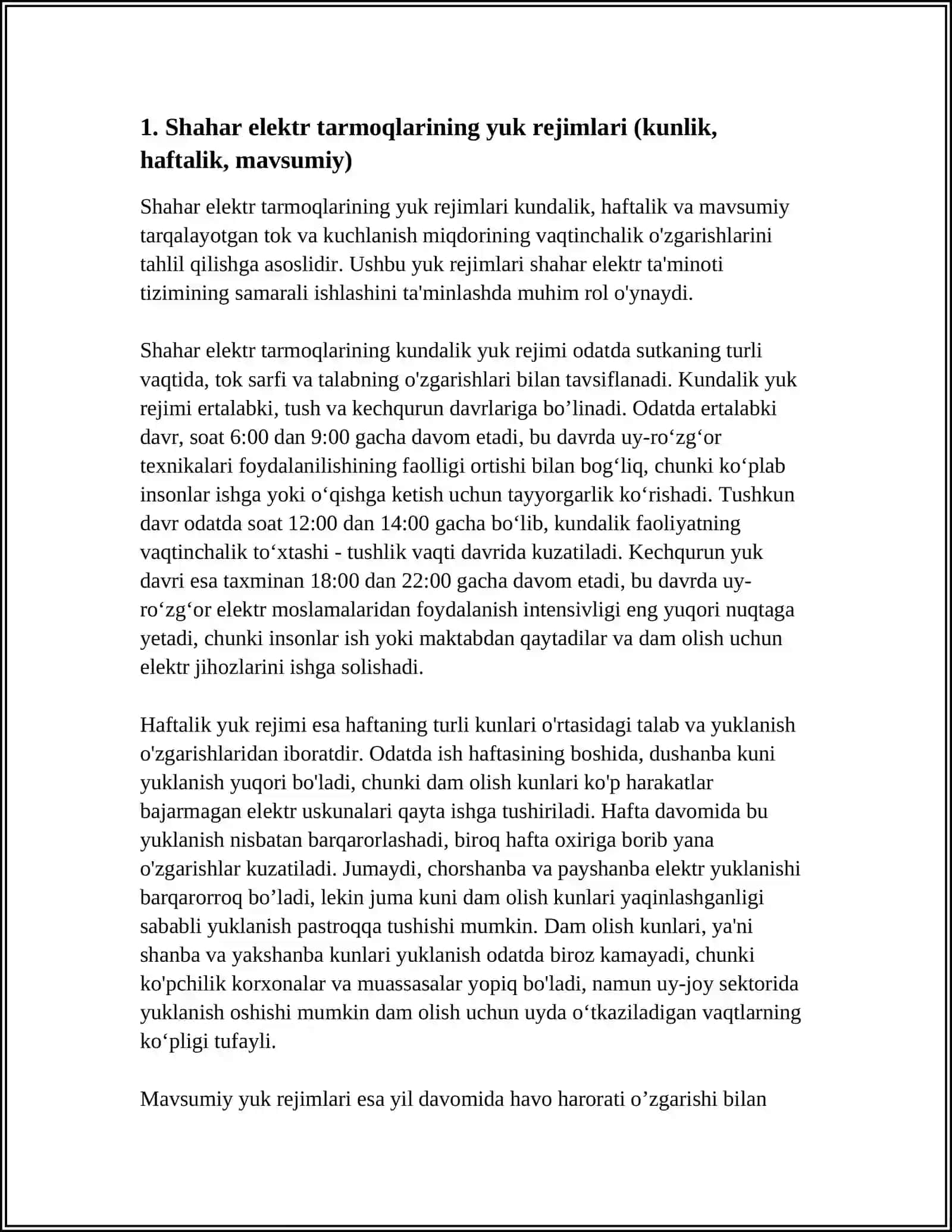 SHAHAR ELEKTR TARMOQLARINING EKSPLUTATSIYA REJIMLARI 4