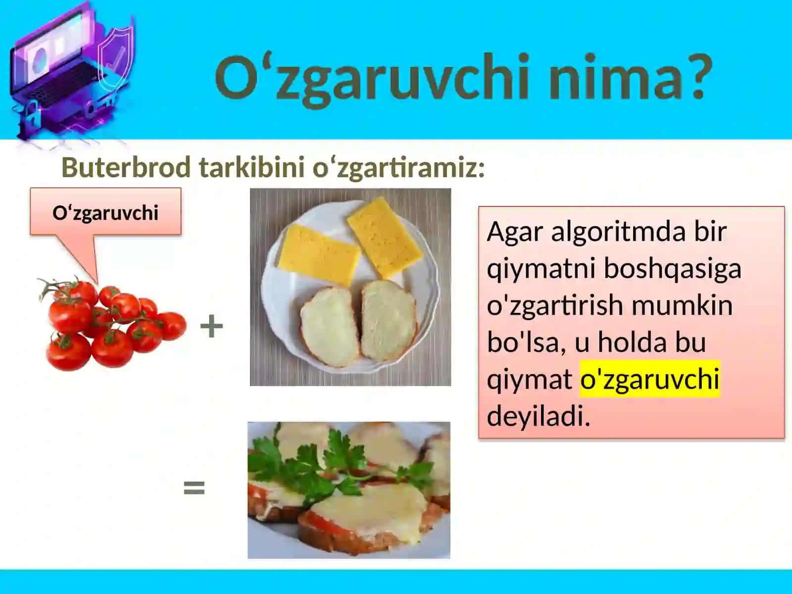 O’zgaruvchilar va uylarni boshqarish 4