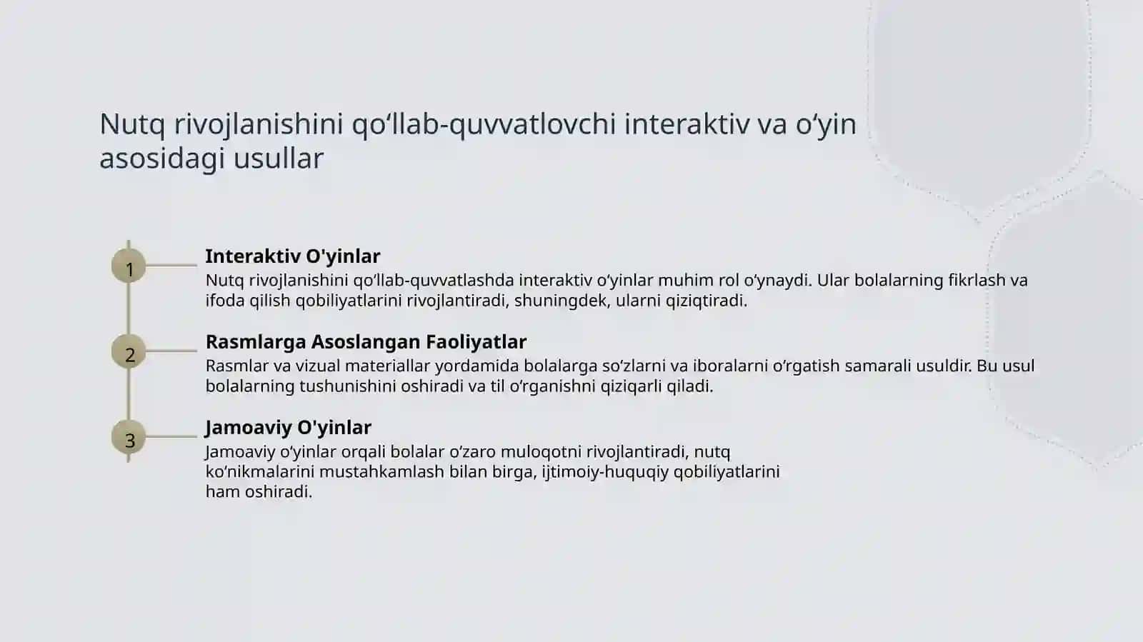 Maktabgacha ta'lim tashkilotlari va oiladan nutq o'stirish bo'yicha 4