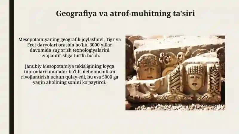 Qadimgi Mesopotamiya xalqlari madaniyati 4